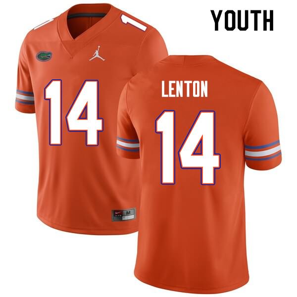 Youth NCAA Florida Gators Quincy Lenton #14 Stitched Authentic Nike Orange College Football Jersey KXO3665ZL